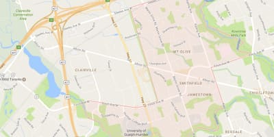 Žemėlapis Smithfield kaimynystės kaimynystės Toronto
