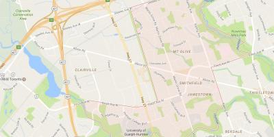 Žemėlapis Smithfield kaimynystės kaimynystės Toronto