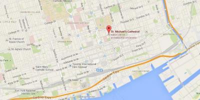 Žemėlapis Mykolo Cathedrale Toronto apžvalga