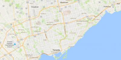Žemėlapis Steeles rajono Toronto