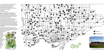 Žemėlapis Teniso kortai Toronto