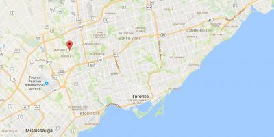 Žemėlapis Thistletown rajono Toronto
