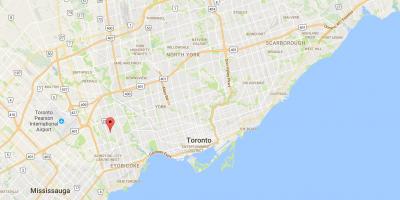 Žemėlapis Thorncrest Kaimas rajono Toronto