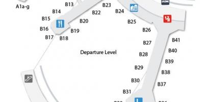Žemėlapis Torontas Pearson oro uosto atvykimo terminalo 3 lygio