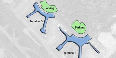 Žemėlapis Torontas Pearson oro uosto Kanada