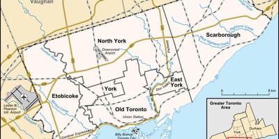 Žemėlapis iš Toronto