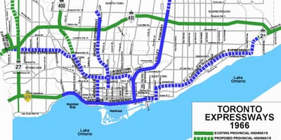 Žemėlapis Toronto greitkeliai