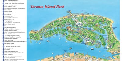 Žemėlapis Toronto island park