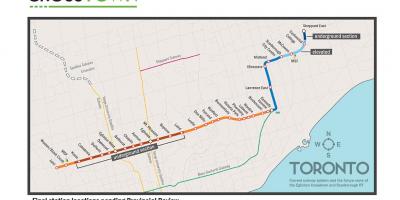 Žemėlapis Toronto metro linija, 5 Eglinton