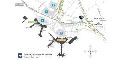 Žemėlapis Toronto oro uoste pearson apžvalga