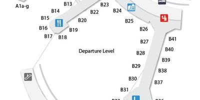 Žemėlapis Toronto Pearson Tarptautinis oro uostas, terminalo 3