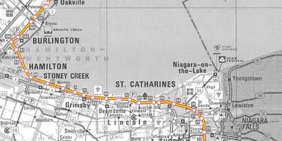 Žemėlapis Toronto QEW Karalienė Elžbieta Būdas