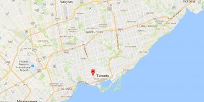 Žemėlapis Trejybės–Bellwoods rajono Toronto