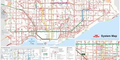 Žemėlapis TTC autobusų maršrutų