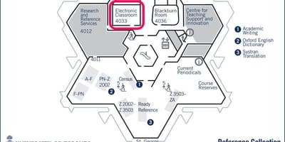 Žemėlapis university of Toronto Robarts bibliotekos elektroniniame klasėje