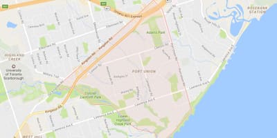 Žemėlapis Uosto Sąjungos kaimynystės Toronto