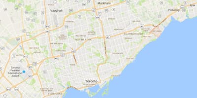 Žemėlapis Uosto Sąjungos rajono Toronto