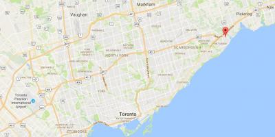 Žemėlapis Vakarų Rouge rajono Toronto