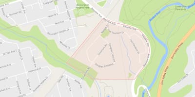 Žemėlapis Viršininko Tiltas kaimynystės Toronto
