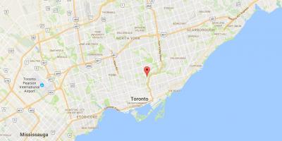 Žemėlapis Viršininko Tiltas rajono Toronto