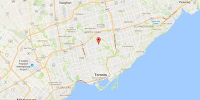 Žemėlapis Wanless Park rajone Toronto