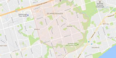 Žemėlapis Woburn kaimynystės Toronto