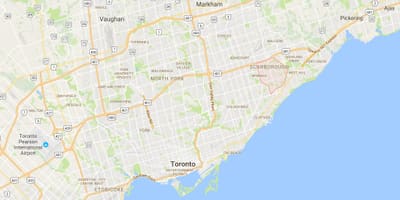 Žemėlapis Woburn rajono Toronto