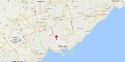 Žemėlapis Wychwood Park rajone Toronto