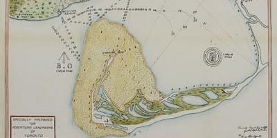 Žemėlapis York Toronto 1787-1884 cartoony versija