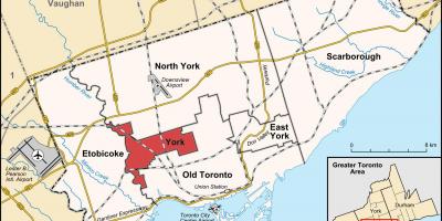 Žemėlapis York Toronto