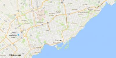Žemėlapis York University Heights rajono Toronto