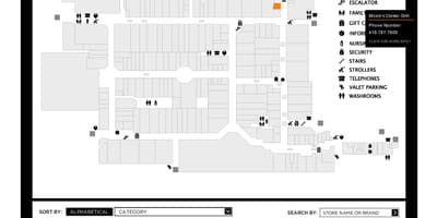 Žemėlapis Yorkdale Prekybos Centras