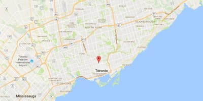 Žemėlapis Yorkville rajono Toronto