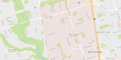 Žemėlapis žemės Riešutų kaimynystės Toronto
