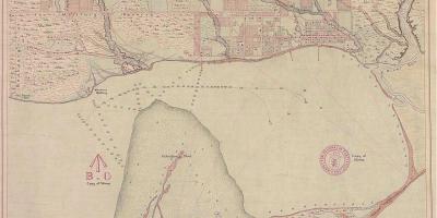 Žemėlapis žemės York Toronto 1787-1884