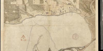 Žemėlapis žemės York Toronto pirmą centure 1787-1884
